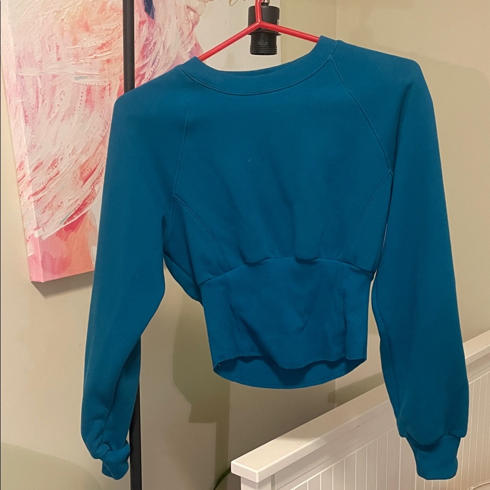 Victoria's Secret Teal Cropped Sweatshirt